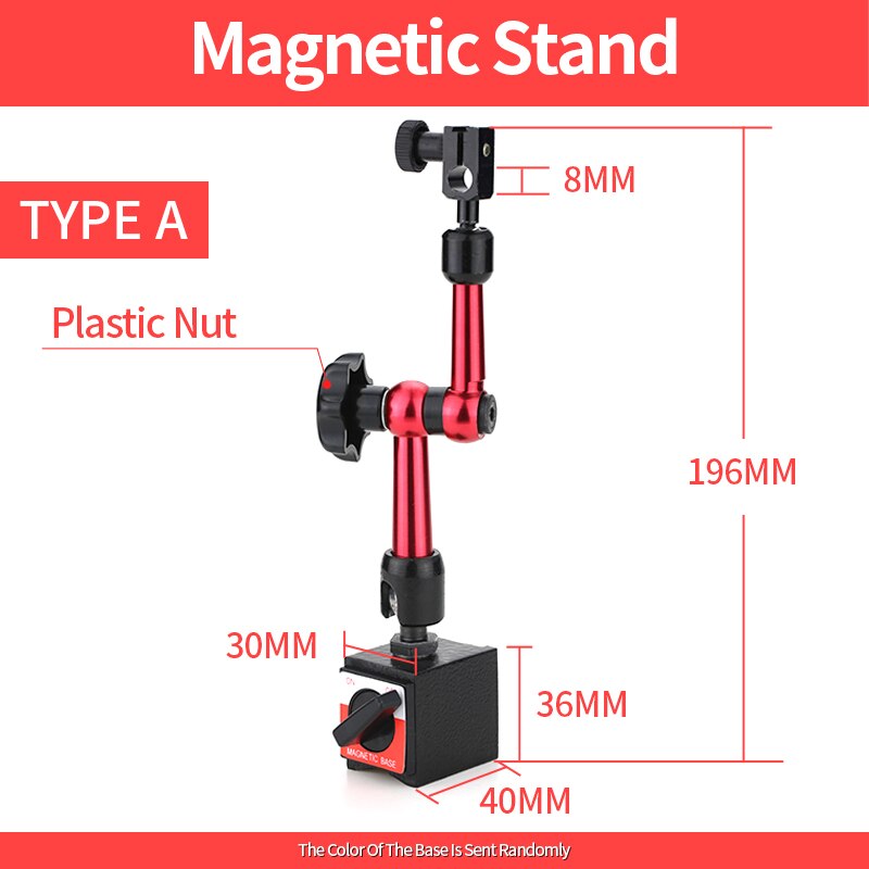 Meten Probes Lever Dial Indicator Elektrische Magnetische Houder Stand Dial Gauge Afstand Micrometer Meetinstrumenten Boring Gauge: Magnetic Stand A