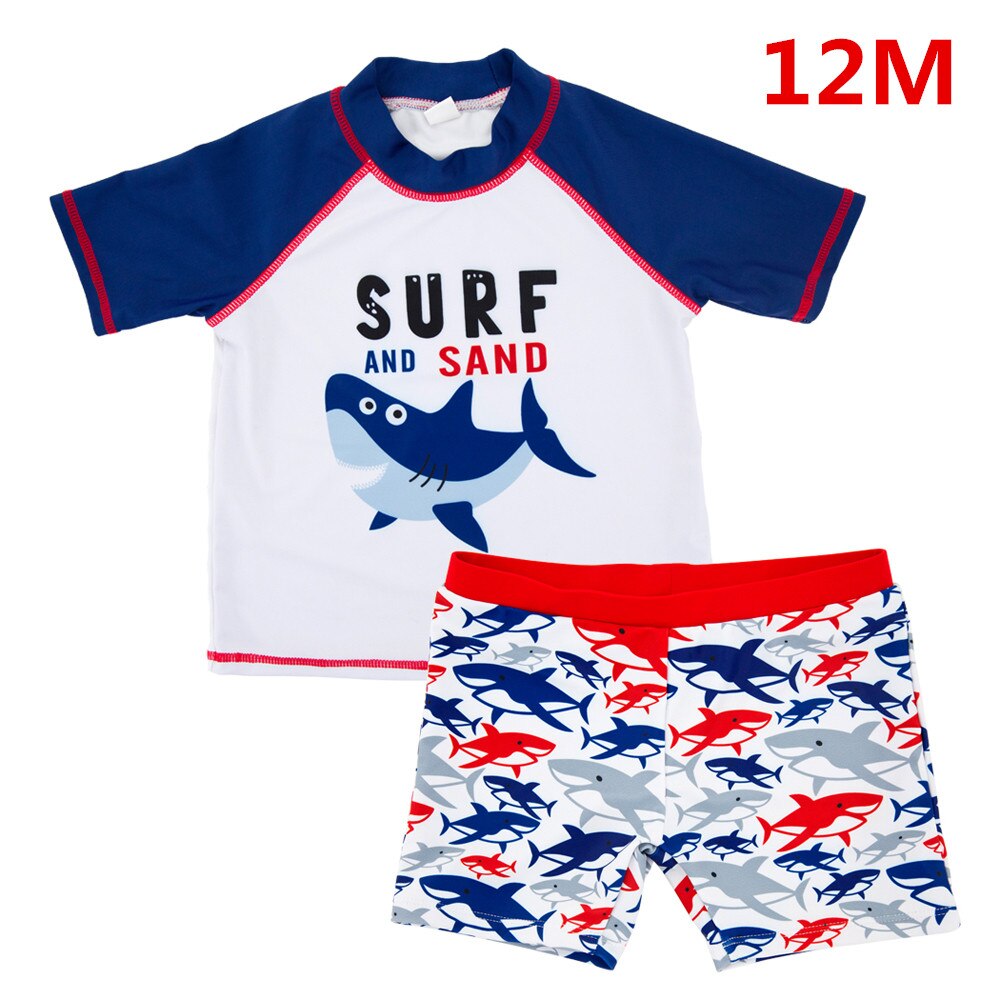 Honningzone børn dreng badedragt med shorts haj udskrivning børn dreng sportsdragt badetøj sunga infantil praia menino: Yy9019-12m