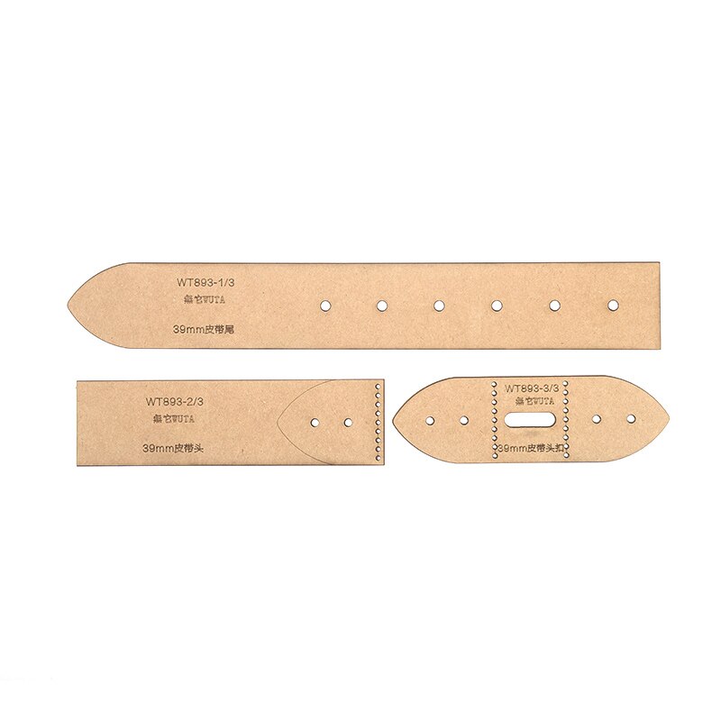 WUTA 893 Leather Belt Pattern Set Kraft Paper Templates Belt Buckle Head End Template Tools DIY Belt 29/34/39mm width Available: 29mm Width Template