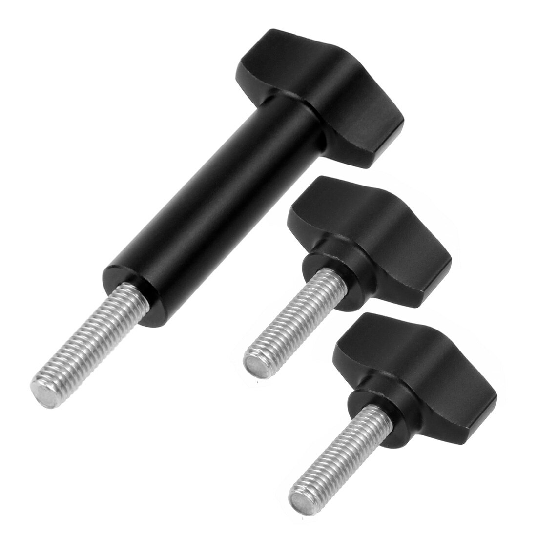 M5 x 18mm Hand Knob Screw Stainless Steel Bolt Metal T Head Hand Tighten Clamping Manual Handle Screw for Gopro 9 8 (Pack of 3): 2xS 1xL Screws