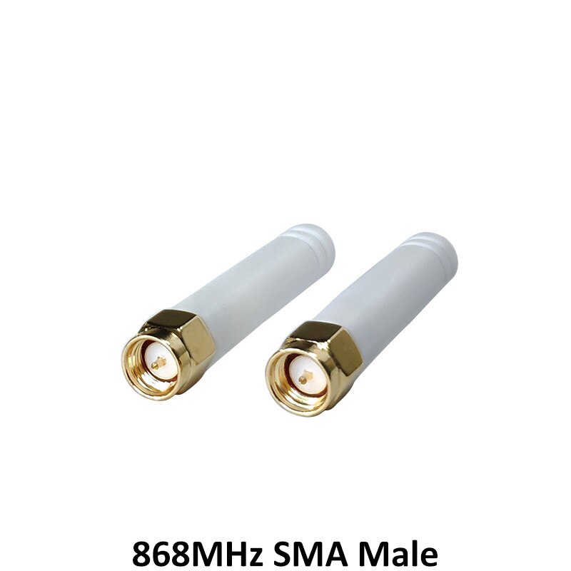 GWS 2/5 Stück 868MHz Antenne mit 3dBi Verstärkung, SMA Stecker oder Buchse, Weiß, 5cm, 915MHz LoRa Antenne für Meshtastic LoRa LoRaWAN Tor