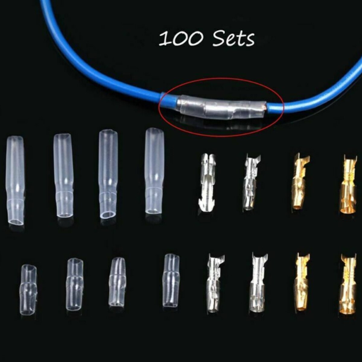400 pièces prise ronde prise circulaire 4mm prise électrique fil pelle connecteur moto voiture moto camion réparation accessoires