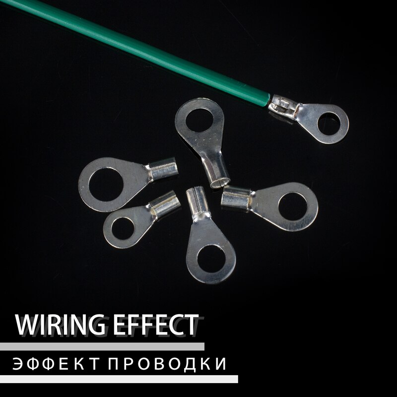 Connecteur de fil de câble à sertir OT, fourchettes à anneau Non isolées, terminaux en laiton plaqué étain de Type O, Kit d&#39;assortiment de 100 pièces