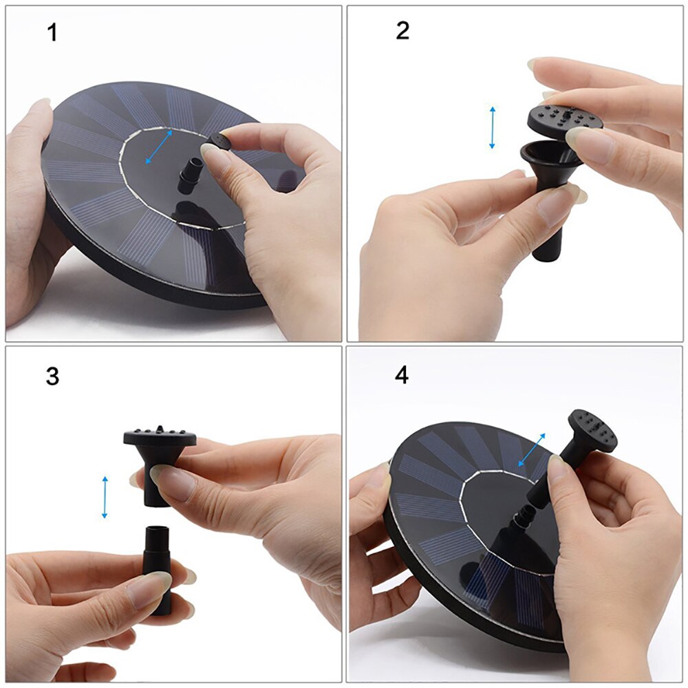 Drtools Mini Round Solar Suspension Floating Water Fountain For Garden Decoration Solar Fountain Pool Pond Decor Easy To Install