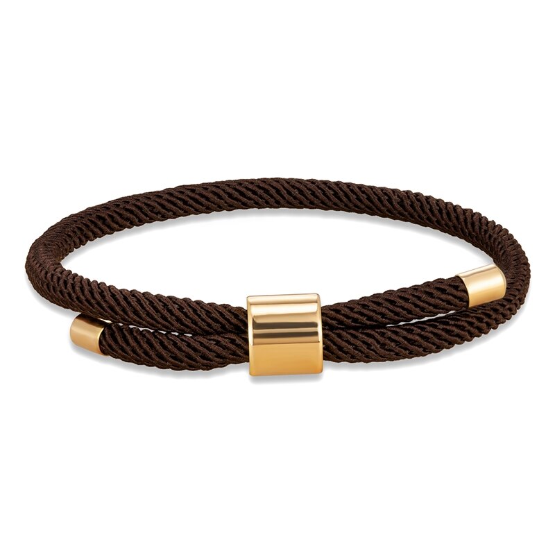 Mkendn Minimalistische Waterdichte Milan Touw Armband Rode Verstelbare Enkelband Mannen Vrouwen Handgemaakte Draad Paar Lucky Strand Sieraden: Coffee