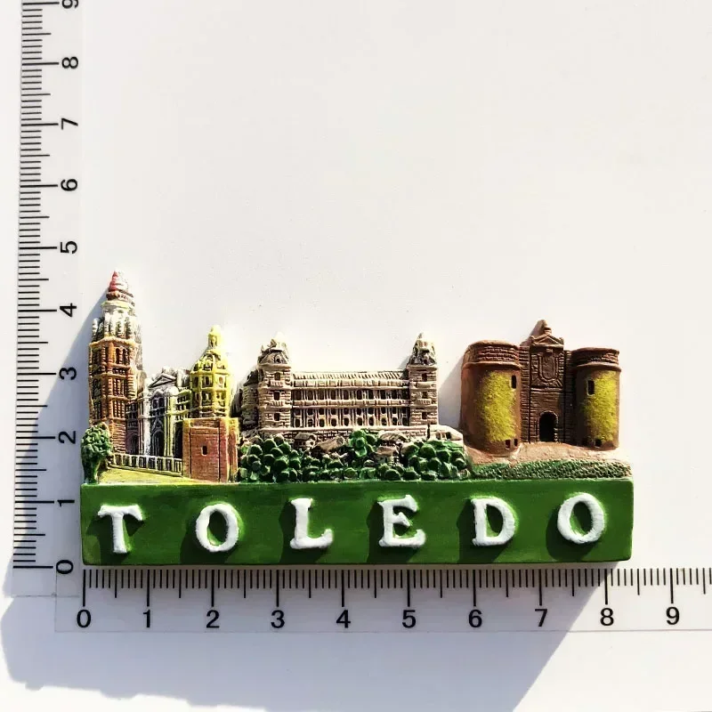 Spaans Koelkast Magneten Toledo La Catedra Kathedraal Malaga Montserrat Magnetische Koelkast Stickers Toeristische Souvenirs Idee: Black