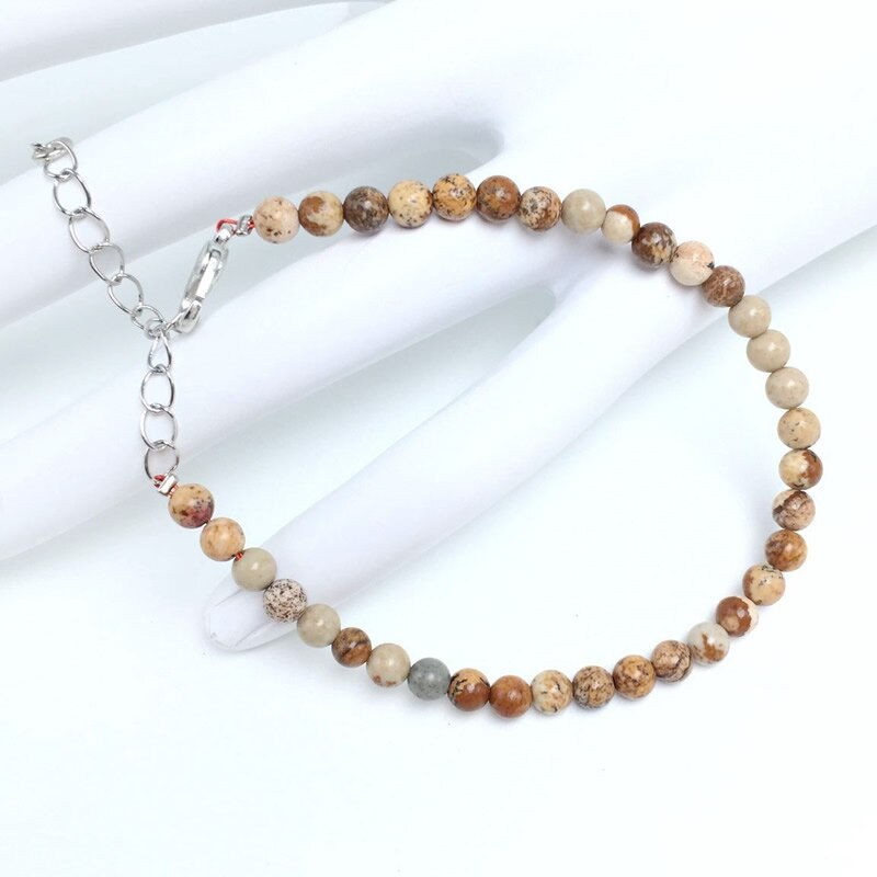 Pulsera de energía de cuentas de Chakra para mujeres y hombres, brazaletes de sodalita blanca turquesa, piedra de ágatas redondas naturales, joyería de Yoga hecha a mano, 4mm: Color amarillo claro
