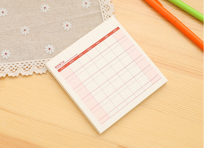 weekly planner book desktop schedule Monthly plan tear notebook summary memorandum To Do List Office School Supply stationery: Red