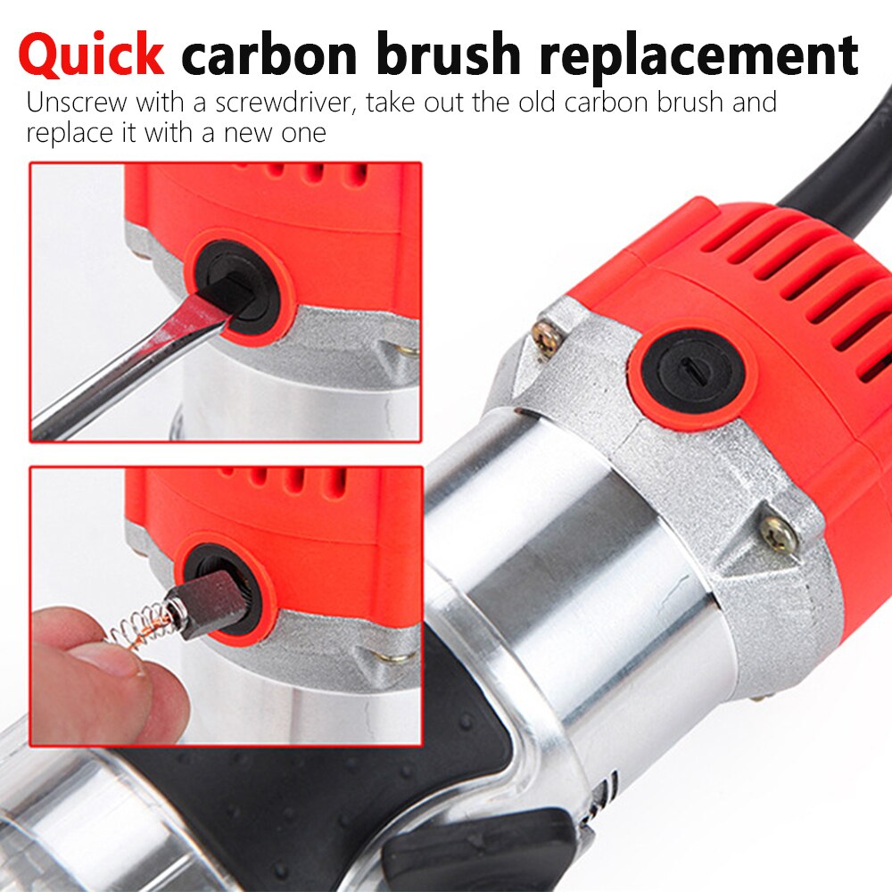 EU UK US Plug 800W Woodworking Electric Trimmer Wood Milling Engraving Slotting Trimming Machines Carving Machine Router Wood