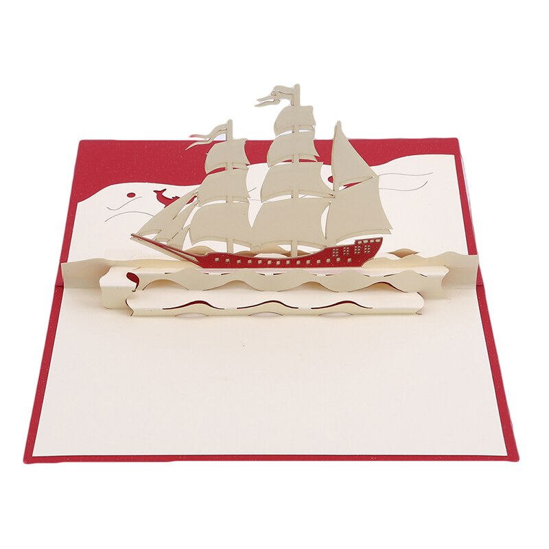 Postcard Retro Envelopes 3D Pop-Up Greeting Cards Paper Happy Birthday Origami Handmade Valentine'S Day Cutting