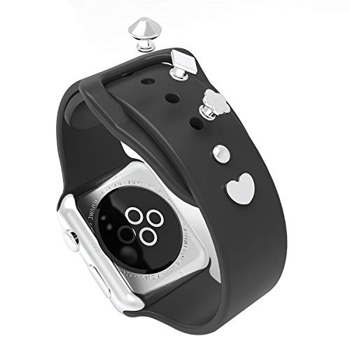 4 Stks/sets Metalen Decoratieve Studs Nagels Voor Horloge Band Compatibel Voor Slimme Horloge Band Strap 38Mm 40Mm 42mm 44Mm Series5/4/3/2/1: Platinum
