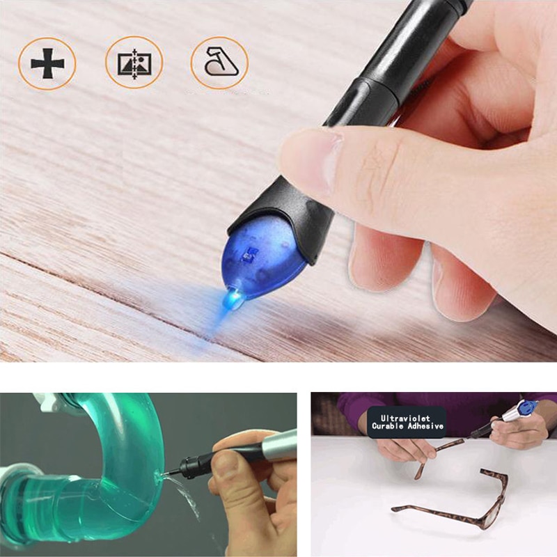Kleber Stift Schweißen 5 Sekunden Schnelle Reparatur UV Licht Reparatur Stift Werkzeug Bausatz Super Starke Flüssigkeit Kunststoff tauchen Schweißen Mischung