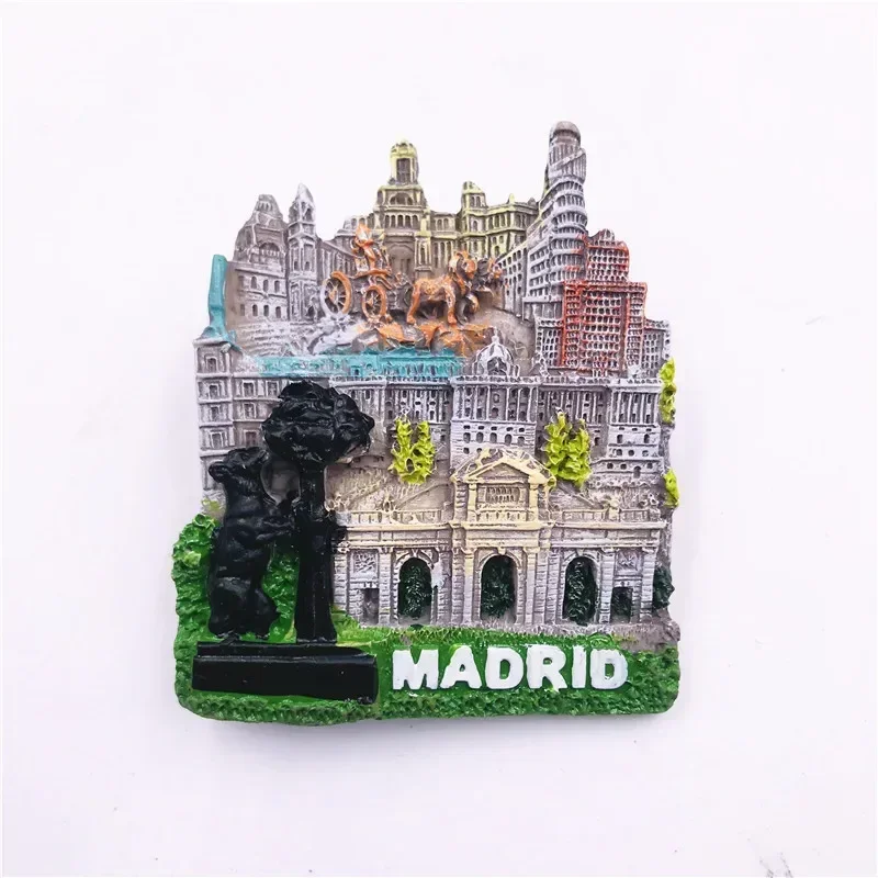 Quaddel Tourismus Kühlschrank Magneten Souvenir Italien Spanien Französisch Dänemark USA Österreich Kanada Australien Norwegen Luxemburg Kühlschrank Aufkleber: Madrid