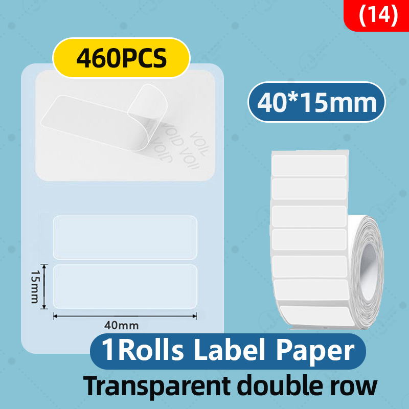 Niimbot Transparent Stickers Label Printer Stickers Portable Printer Niimbot Thermal Paper Labels Official Genuine For B1/B21: light green