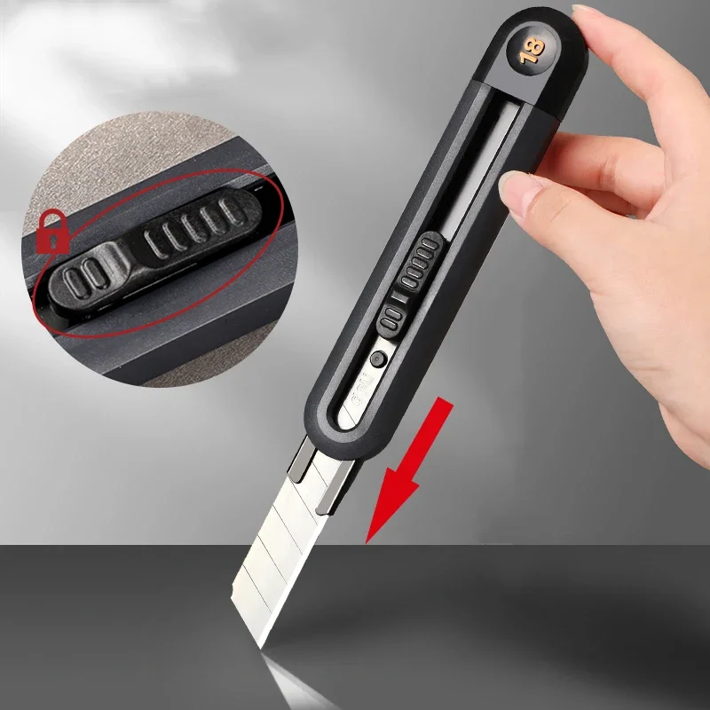 Deli Pocket Knife Box Cutter Utility Knife Retractable Blade 9/18mm Нож for Home Office School Stationery Cut Paper Craft Knives