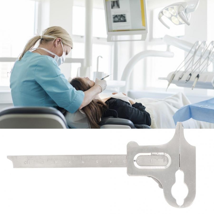 Stainless Steel Dentist Vernier Valiper Orthodontic Technician Measuring Ruler Measurement Tool Dentist Vernier Valiper