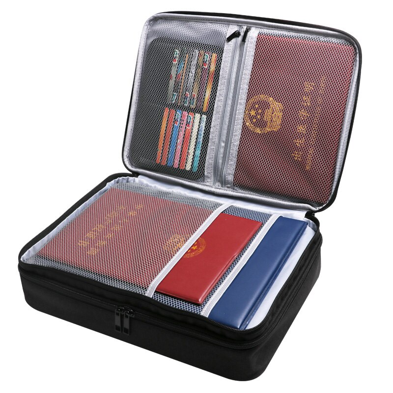 Grote Capaciteit Multi-layer Document Tickets Opbergtas Multifunctionele Bestand Organizer Case Home Reizen Paspoort Aktetas Leveranties