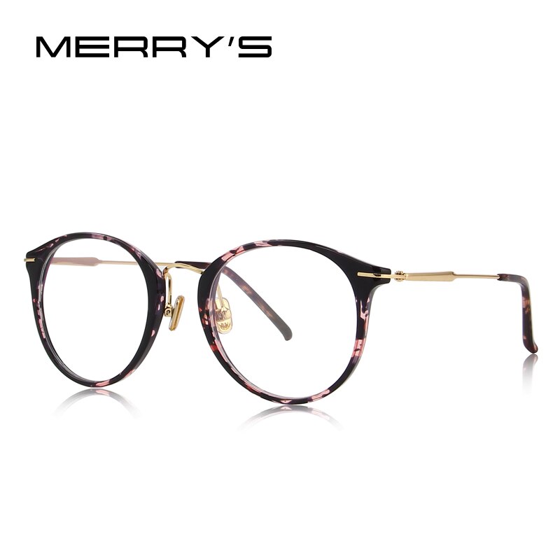 MERRYS Women Retro Cat Eye Optical Glasses Frames Eyeglasses S2075: C03 Floral