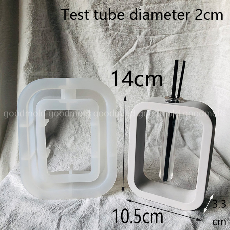 Hydroponic Plant Test Tube Silicone Mold Geometric Water Propagation Plant Vase Vessel Mold Aroma Plaster Test Tube Home Decor: E-mold