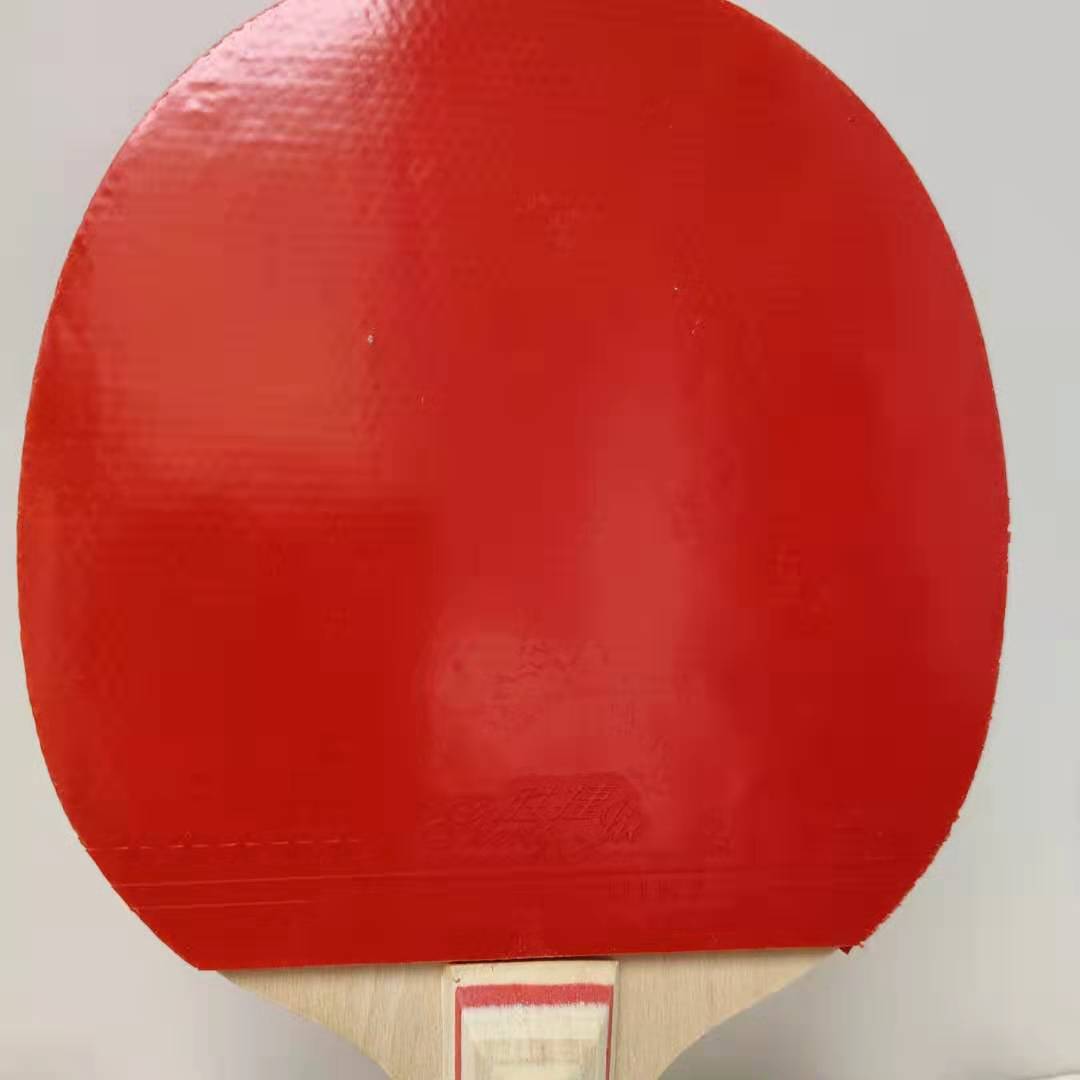Handmade Adhesive Table Tennis Racket Industry Game Table Tennis Racket Single Rubber Table Tennis Racket: Red