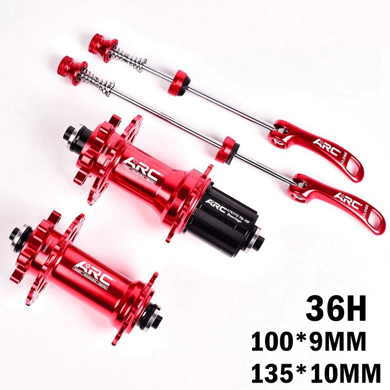 ARC MT006 Bicycle Hubs Sealed Bearing 4 Bearings 4 Pawls QR 100X9 135X10MM Set MTB Mountain Bike Hub 36 Holes Disc Brake