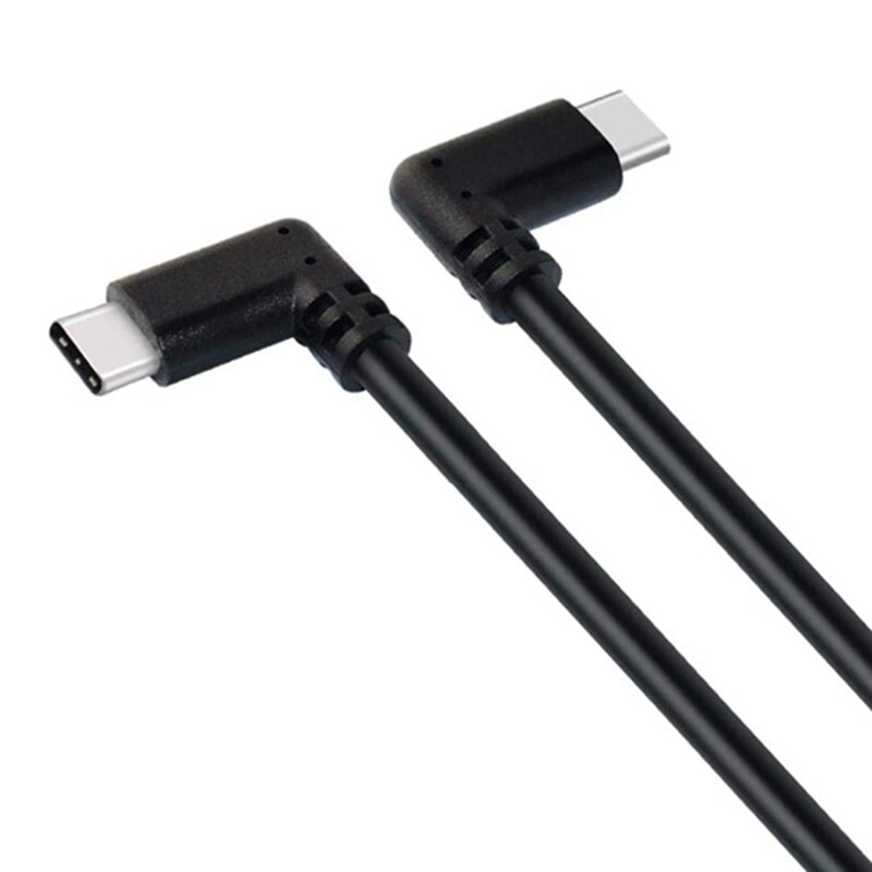 Right Angle USB C to C Cable - 10Gbps Data Transfer, 100W Fast Charging, for VR Headset