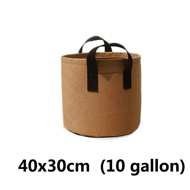 2 5 gallon plante vokseposer 7 gallon 10 gallon pot kartoffel træ blomster frugt haveredskaber have træ stof potter plante: Brun 10 gallon