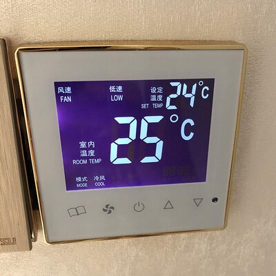 Central Air Conditioning LCD Thermostat Intelligent Fan Coil Wifi Remote Control Panel Three-speed Switch Wire Controller: Type7