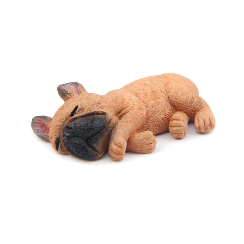 3D Franse Bulldog Magneet Leuke Slapen Hond Koelkast Whiteboard Magneten Voor Office Home Decoratie: Bruin
