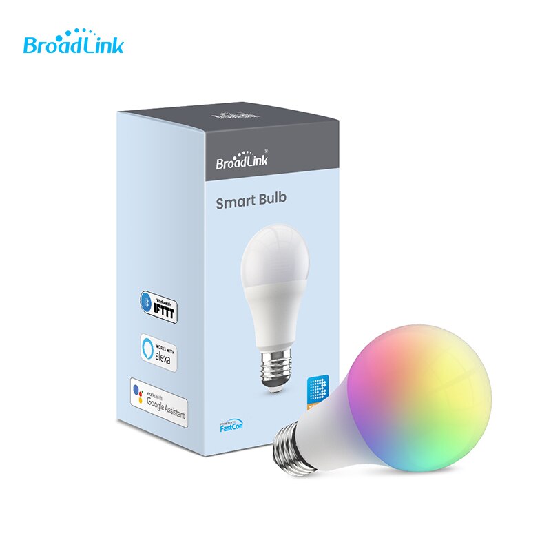 Broadlink LB27 R1 Smart WiFi Light Bulb E27 10W RGB LED Bulb Lamp For Smart Home Compatible with Alexa Google 1/2/3/4 PCS