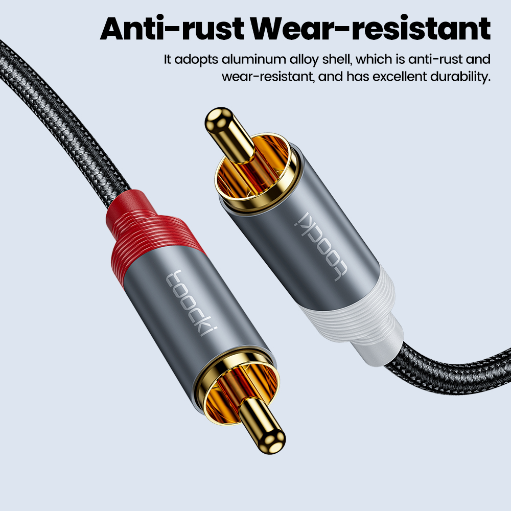 Toocki RCA Kabel 3.5mm Jack naar 2 RCA AUX Audio Kabel Splitter voor Smartphone Versterker Home Theater AUX kabel RCA