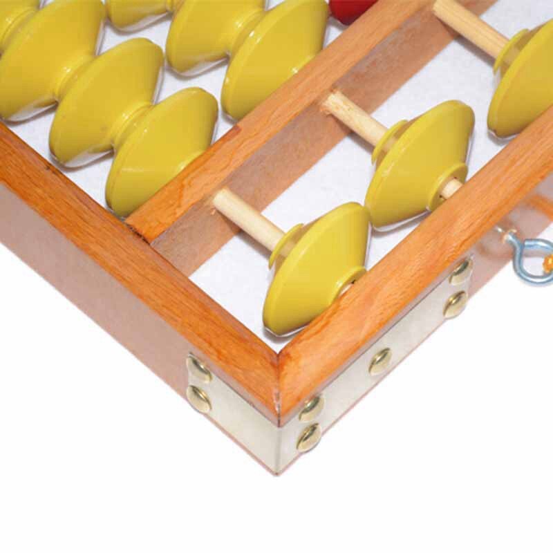 7 Column Non-Slip Hanging Wooden Abacus Chinese Soroban Educational Tool Mathmetic Calculator for Student Teacher