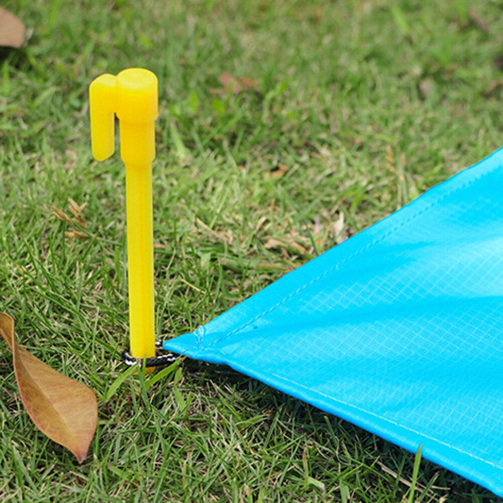 20 stück zeltzubehör ausrüstung heringe zeltnägel outdoor camping reise strandmatte boden kunststoff winddicht befestigungspfähle