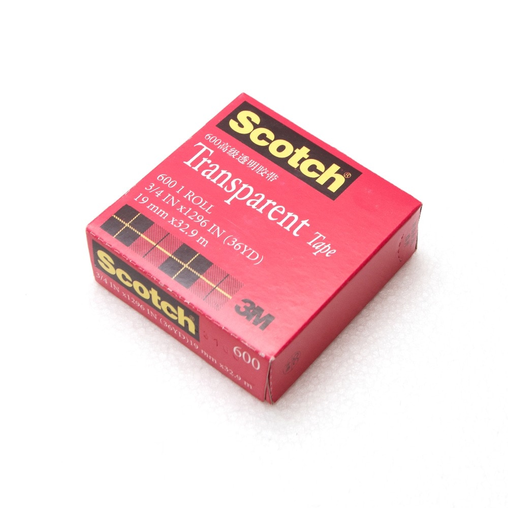 3M Scotch high-clarity excellent holding power adhesive tape oldness test long aging office tape doesn't yellow 600-3/4