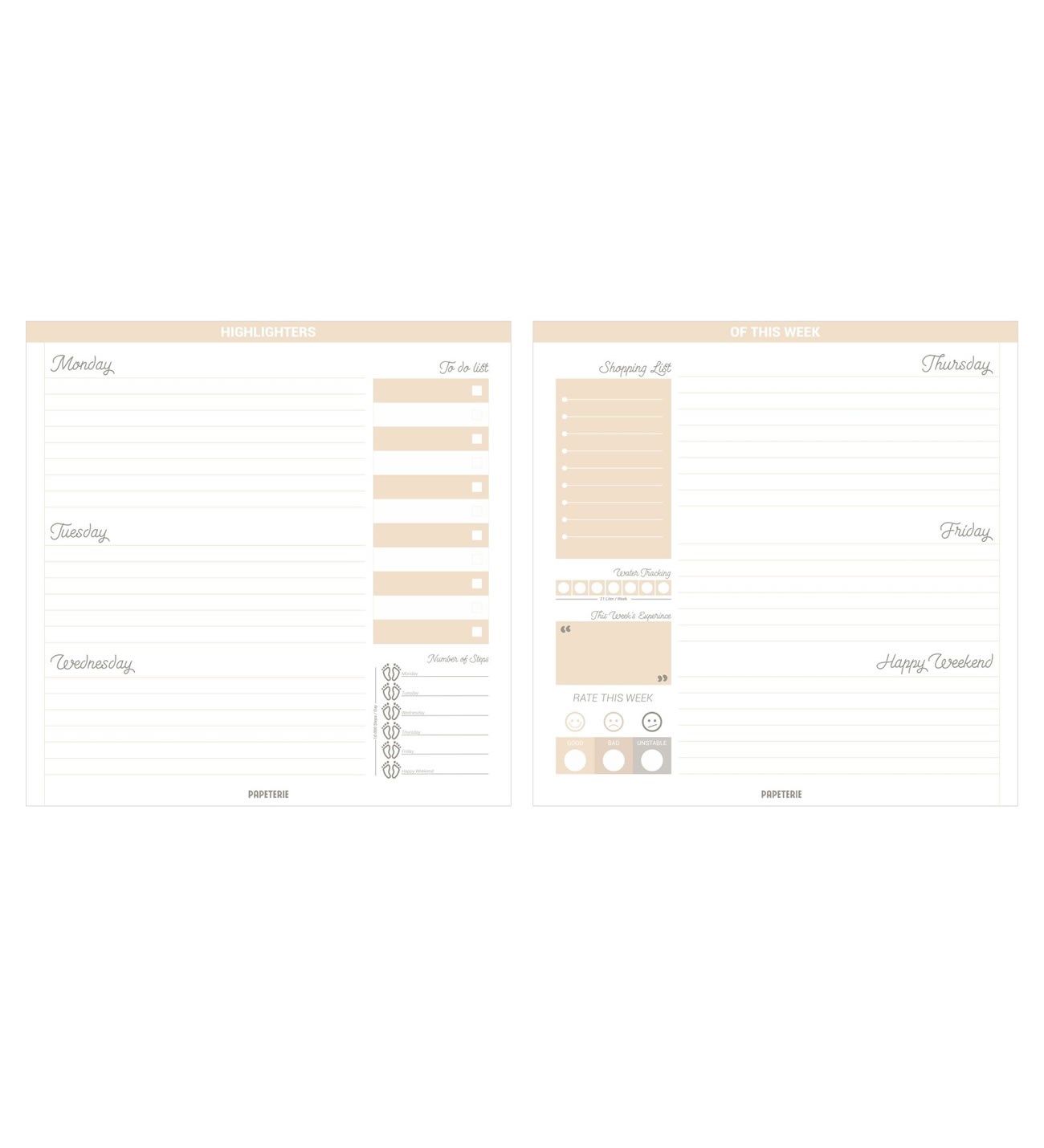 PAPETERIE PLANNER RETRO RED (Undated Organizer)