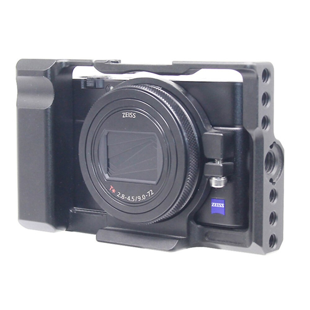 Étui de protection de Cage de caméra en alliage d'aluminium pour Sony RX100 M7 VII 7 adaptateur de stabilisateur de plaque à dégagement rapide avec 1/4 trous de filetage