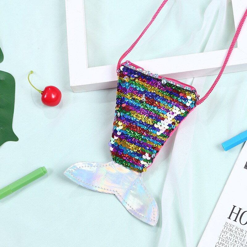 Kerst Decoratie Elegante Ms Mermaid Tail Lovertjes Portemonnee Meisje Messenger Bag Sling Kaart Tas Portemonnee Nul Kinderen: 12