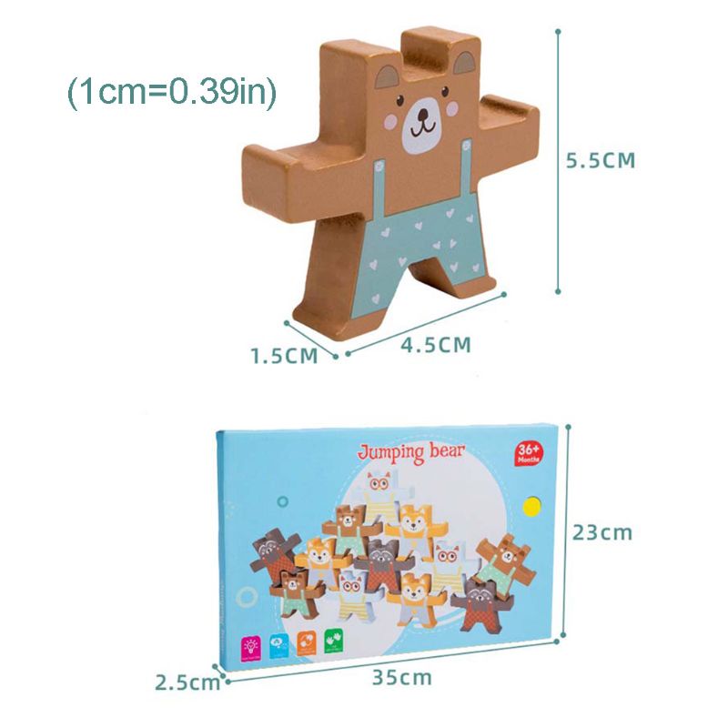 Houten Stapelen Games Beer Interlock Speelgoed Balancing Blokken Games Peuter Kids Educatief Speelgoed