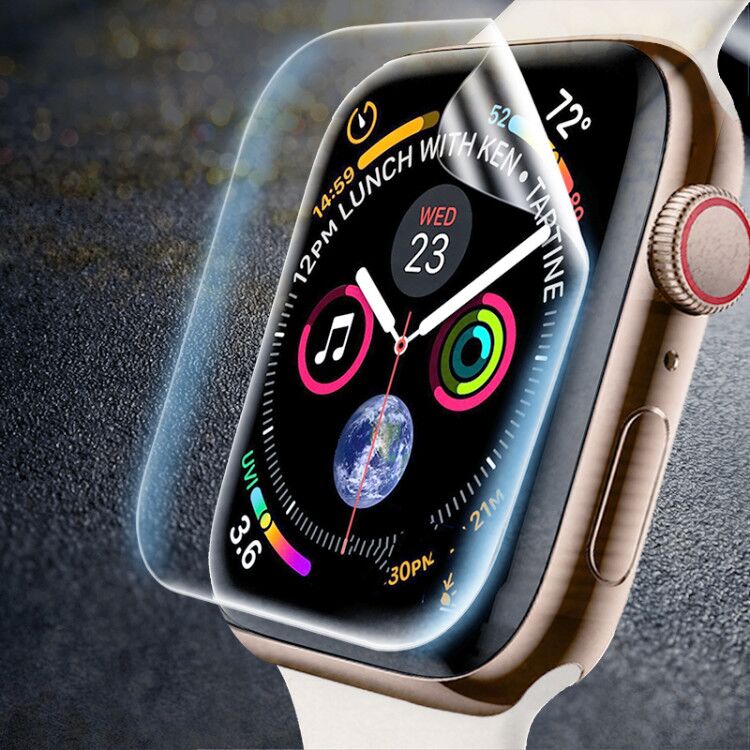 Skärmskydd klar hel skyddsfilm för iwatch 4 5 6 se 40mm 44mm ej härdat glas för apple watch 3 2 1 38mm 42mm