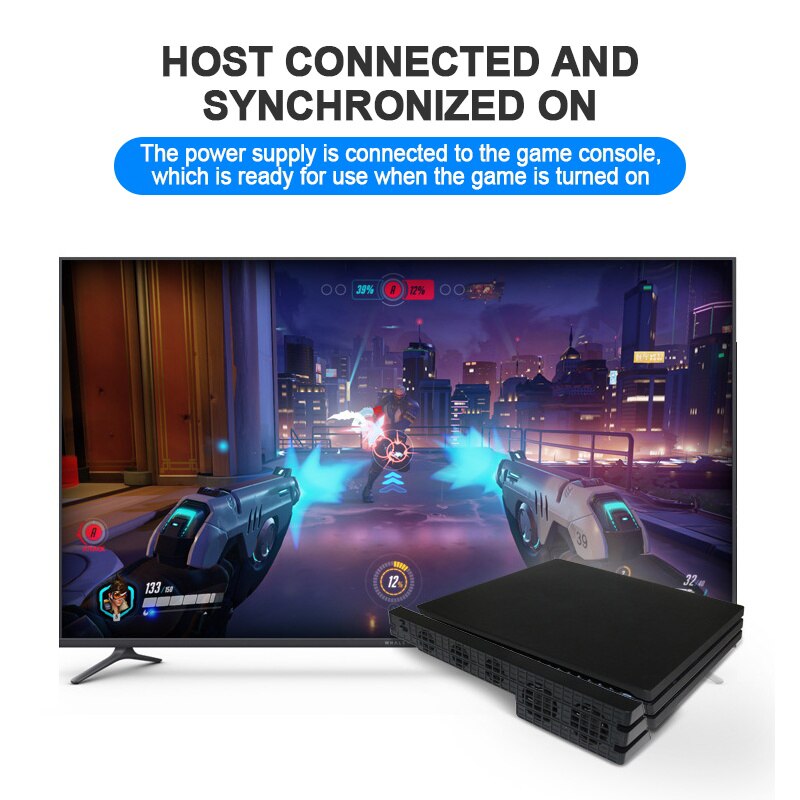 Cooling Fan For Playstation 4 PS4 Slim/PS4 Pro Gaming Console Vertical Stand Cooling Cooler Fan Super Turbo Temperature Control