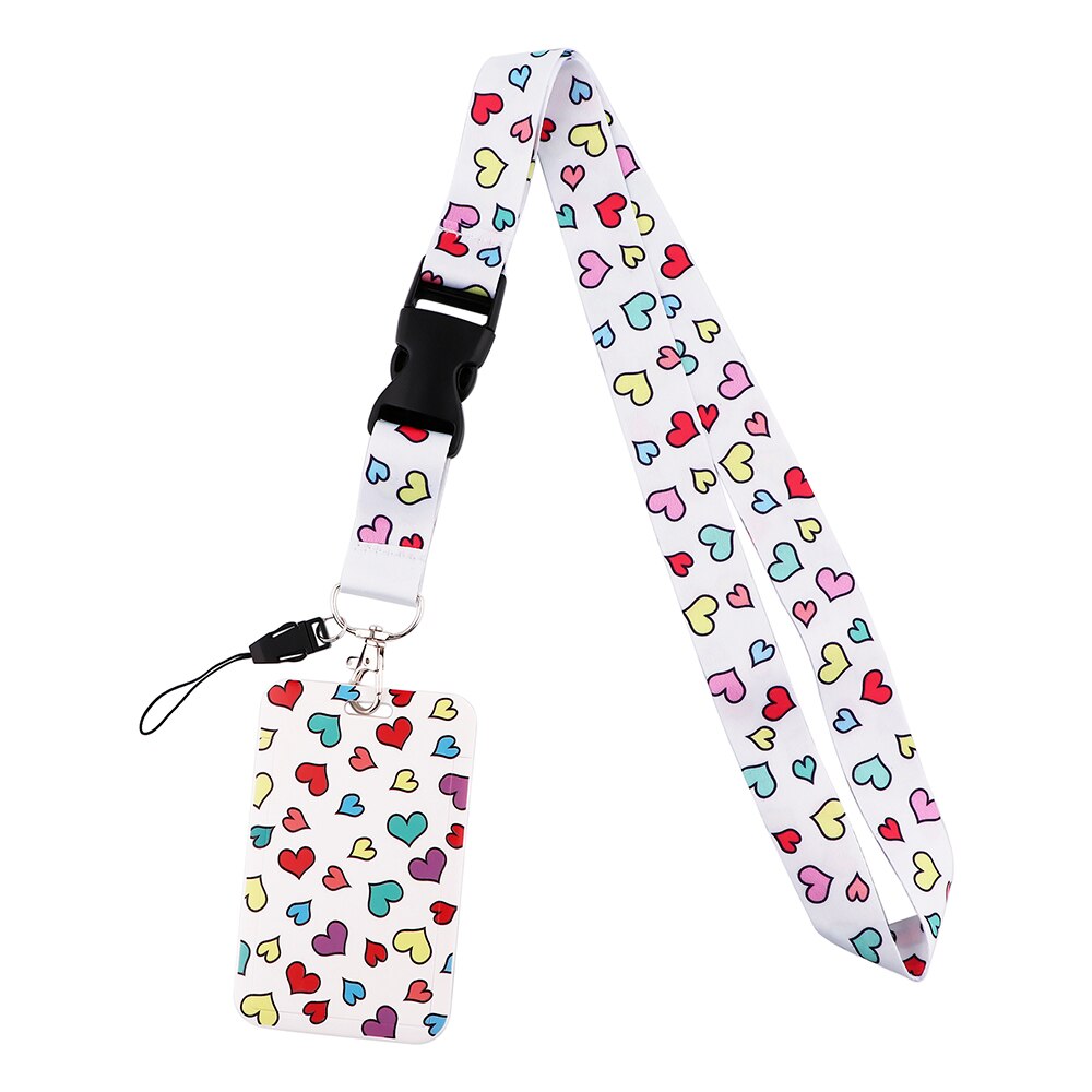 CB895 Starry Sky Rainbow Lanyard Detachable Multifunction Strap ID Card Key Ring Holder DIY Cell Phone Lanyard Strap: 26