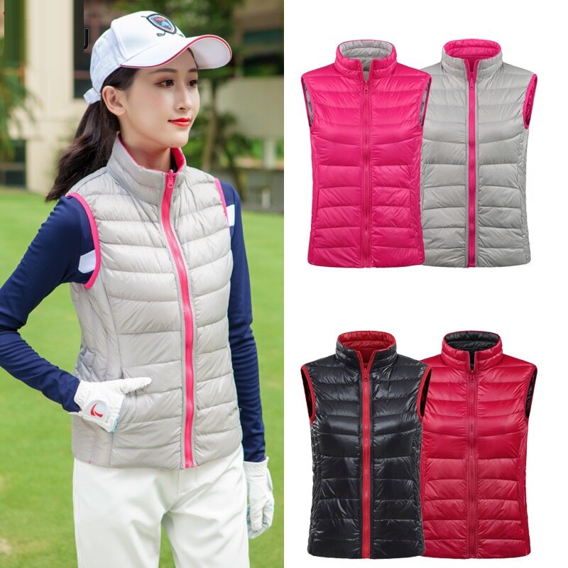 Lichtgewicht Golf Vest Jas voor Vrouwen Veer Vest Dubbele Jas Slanken Vest Sportkleding Golf Wear D0686