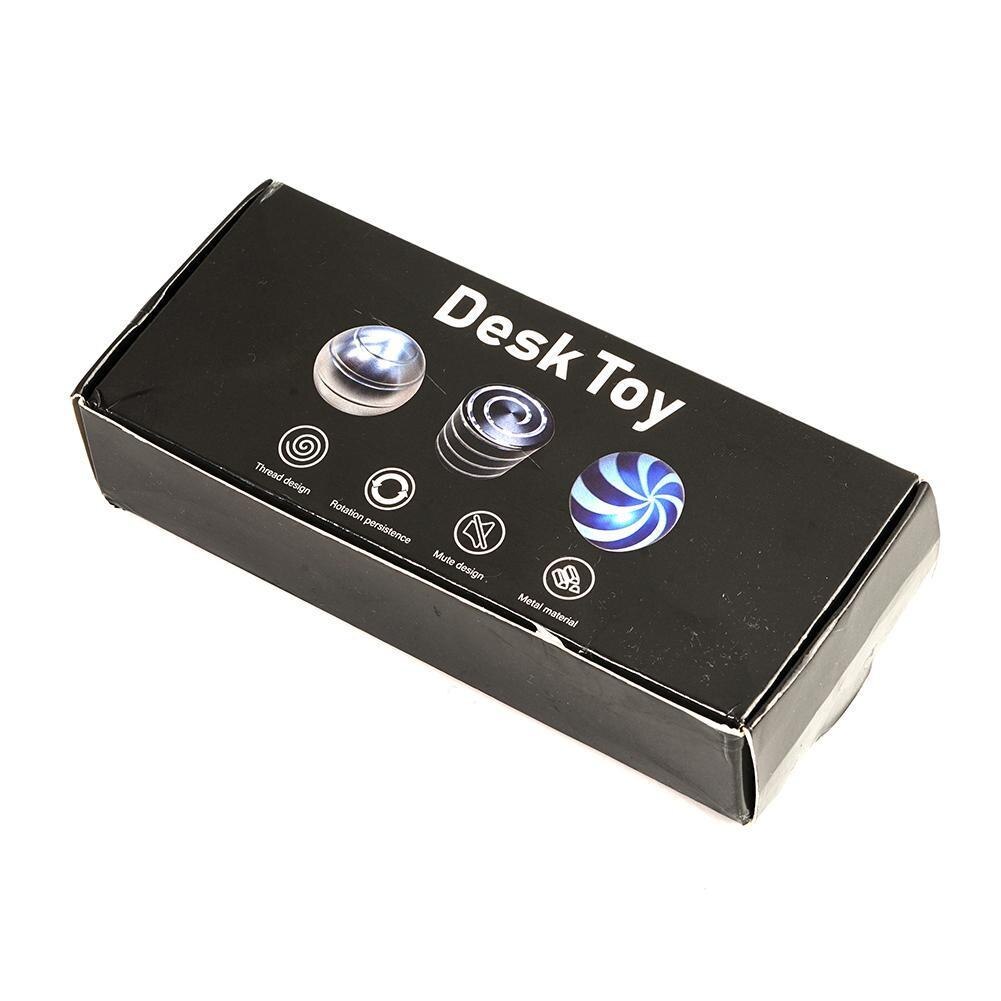 Desktop Decompression Toys Rotating Spherical Gyroscope Silver Desk Blue Office Toy Top Toys Black Fidget Spinning Decompre F9B0