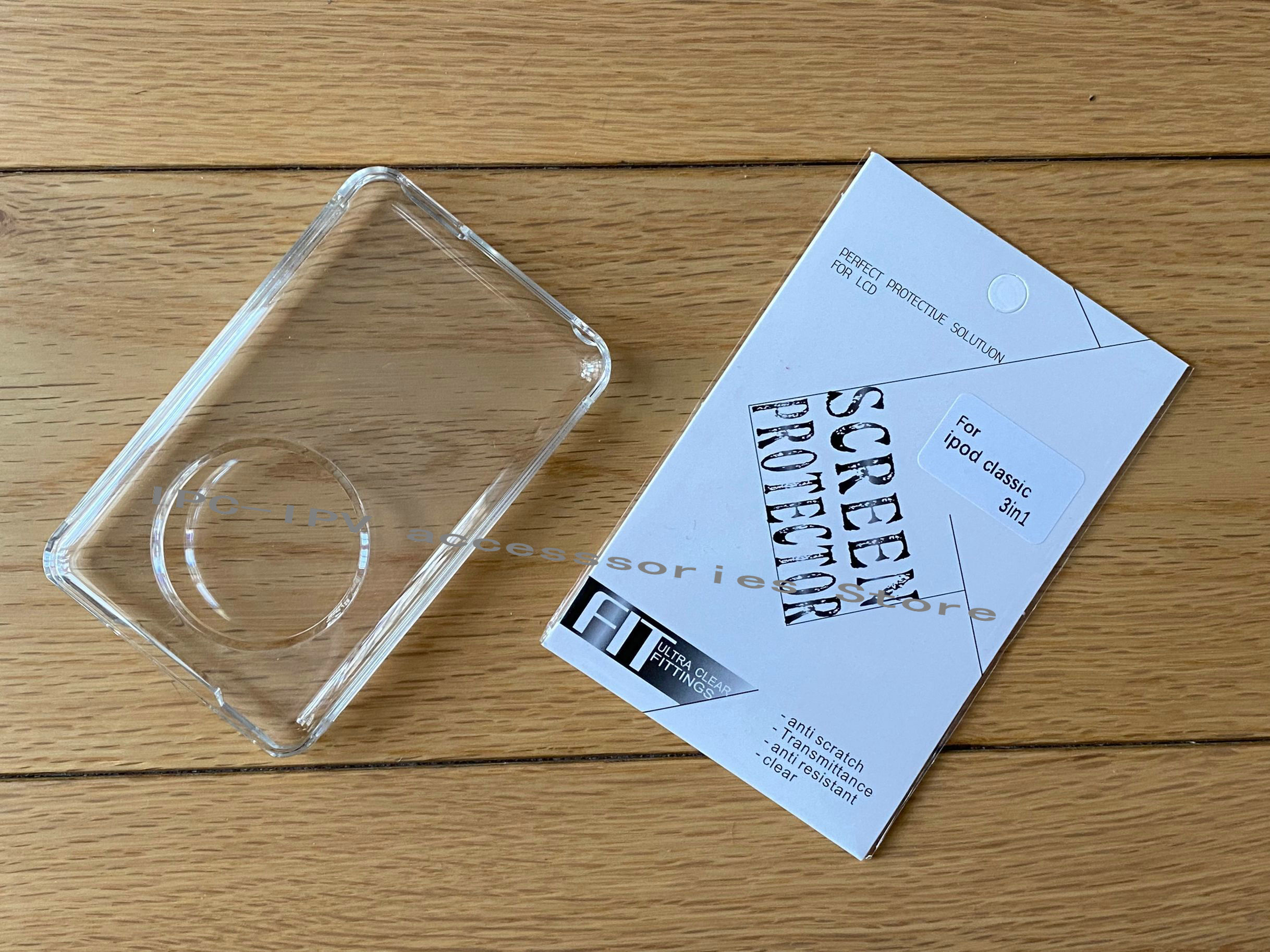 Crystal shell pc ipod classic hårt fodral för 6th 80gb 6.5th 120gb 7th 160gb och genomskinligt skärmskydd, skyddsfilm