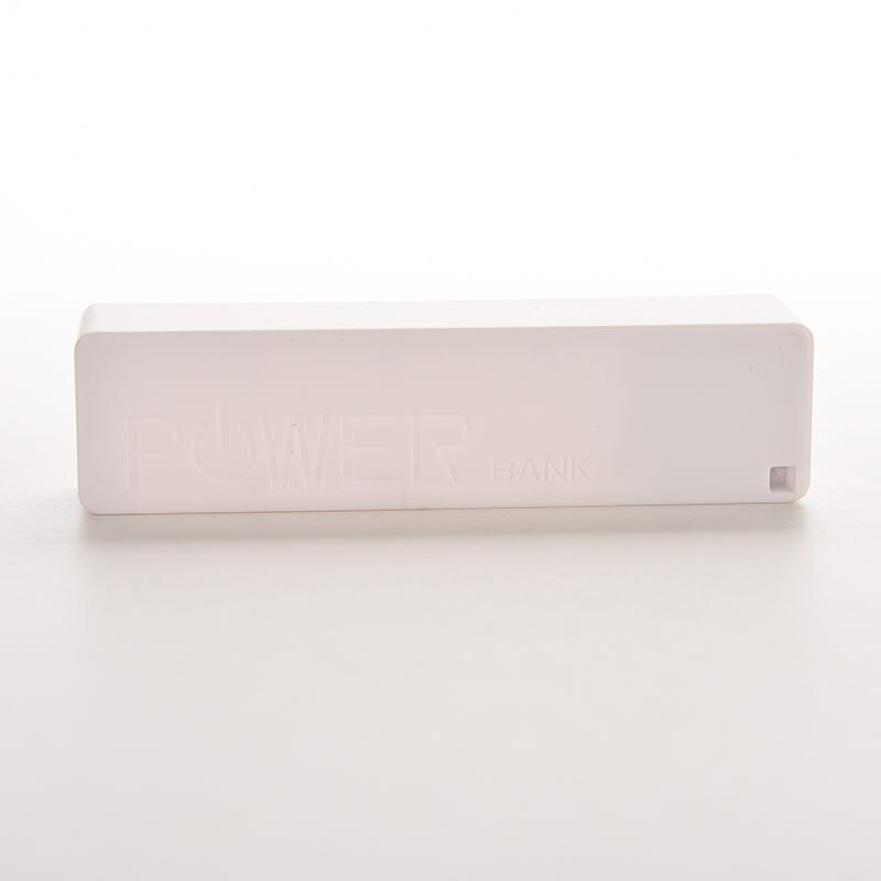 1PC Plastic Power Bank Box 18650 5V 1A External Battery Pack Charger Case for Mobile Phone Tablets Backup Power 6 Colors: White