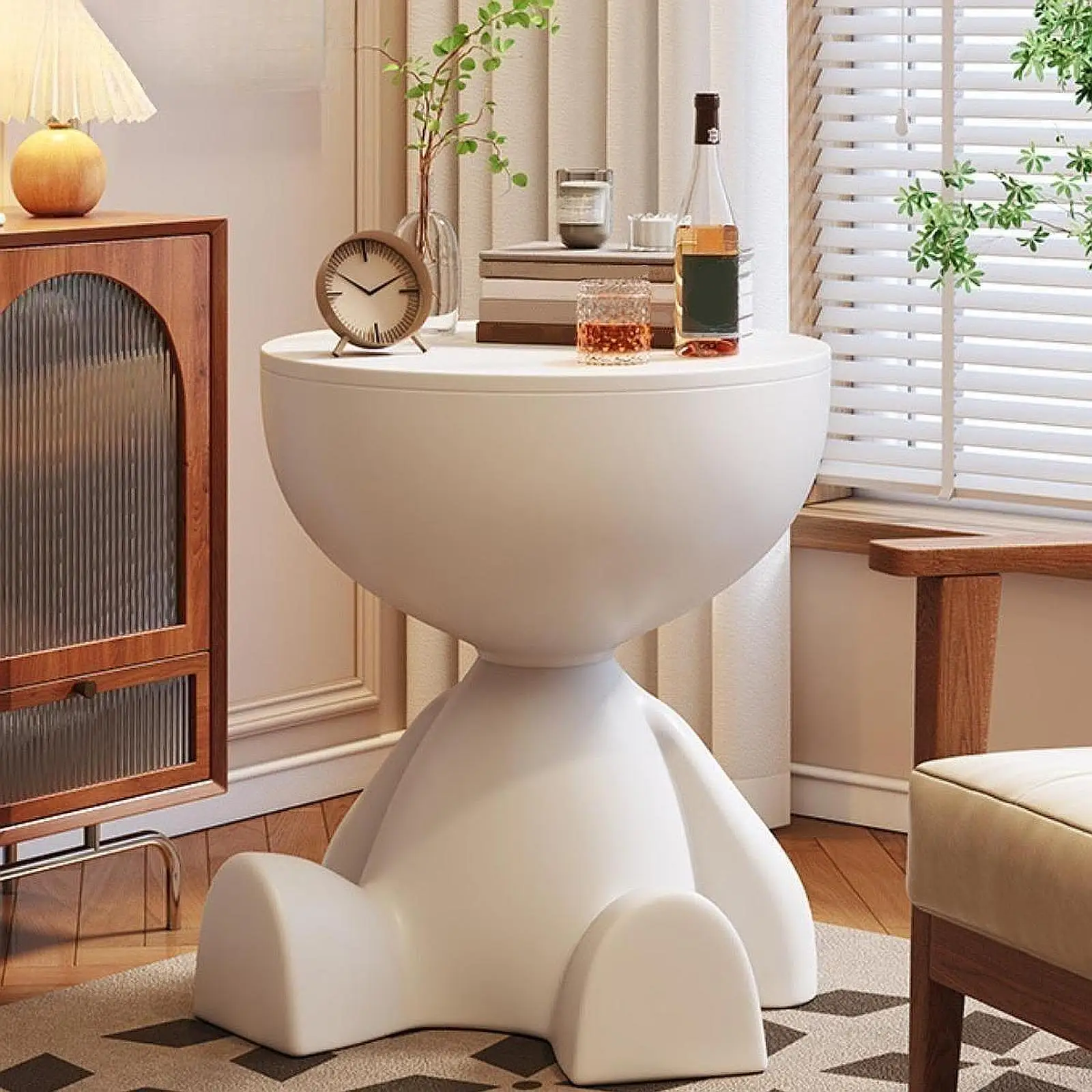 Sidebord fladt hoved sengebord husholdningssofa side rack soveværelse balkon flytbart minibord lille lejlighed tebord