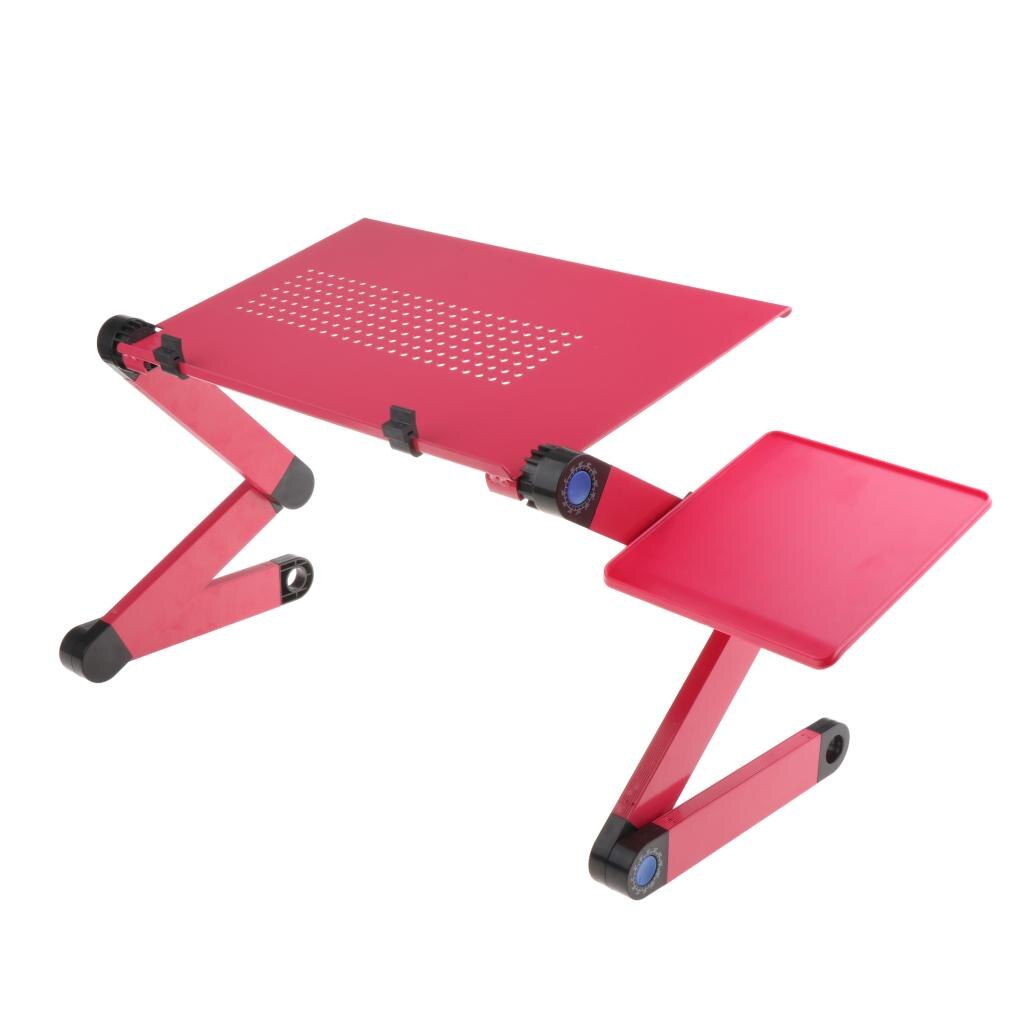 Adjustable Laptop Stand Foldable Aluminum Laptop Stand Desk Cooling Fan Computer Laptop Office Lazy Table Stand Desk Stand: Red 1