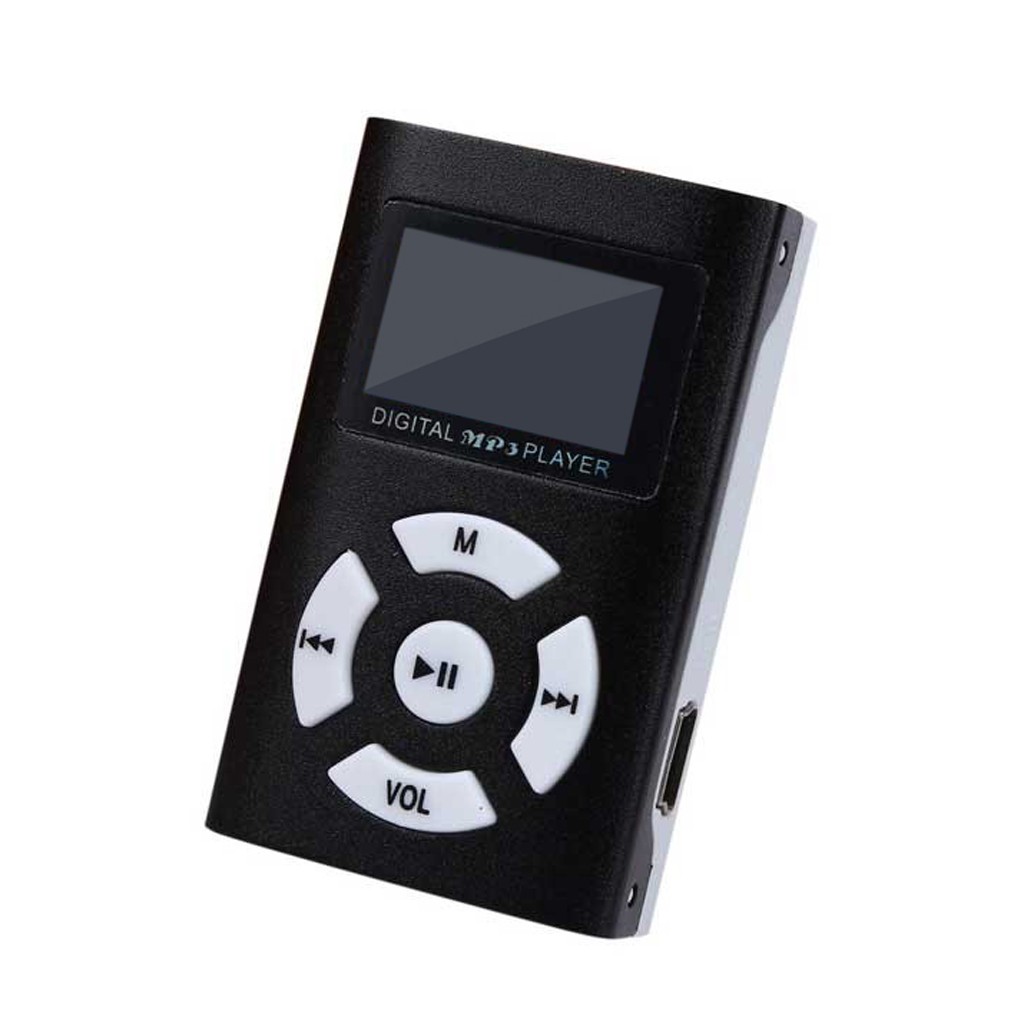 USB Mini MP3 Player LCD Screen Support 32GB Micro SD TF Card: A