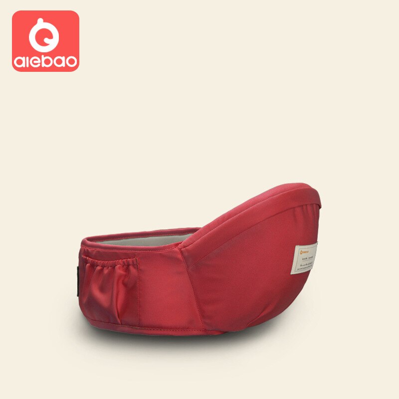 Aiebao-tabouret de porte-bébé ergonomique | Sac à dos, sacoche de maintien de la taille, sac à dos, ceinture de siège Hipseat, siège de hanche pour enfants de 0 à 24M: Rouge