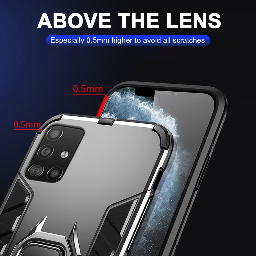 Samung A 52 5G Case Car Magnetic Holder Ring Phone Covers for Samsung Galaxy A52 5G SM-A526B/DS 6.5'' Case Shockproof Coque